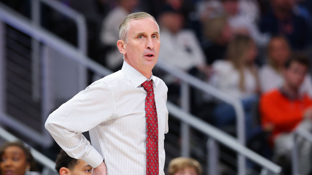 Head coach Bobby Hurley of the Arizona State Sun Devils looks on during the first half against the ...