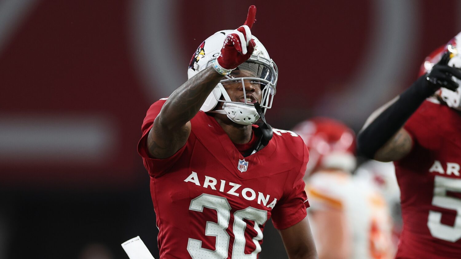 Cornerback Darren Hall #30 of the Arizona Cardinals...