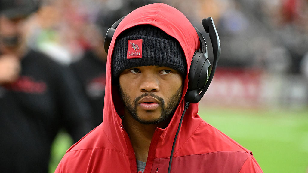 Kyler Murray #1 of the Arizona Cardinals looks on against the Green Bay Packers at State Farm Stadi...