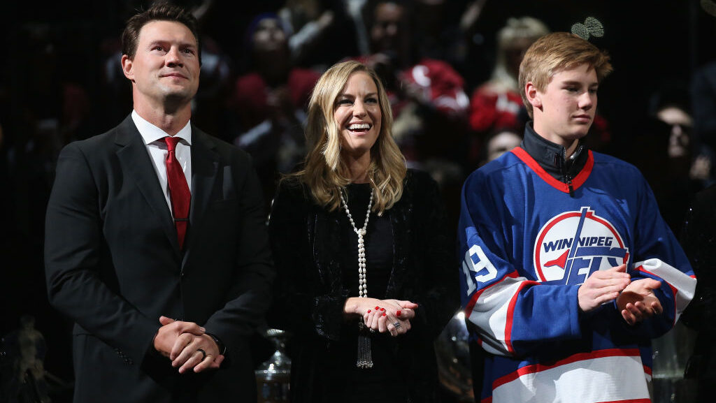 Shane Doan stands with wife Andrea Doan. Andrea is chair of a group attempting to bring the NHL bac...