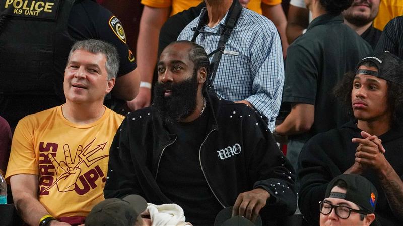Arizona State legend James Harden was in attendance for Saturday's Territorial Cup, as the Sun Devi...