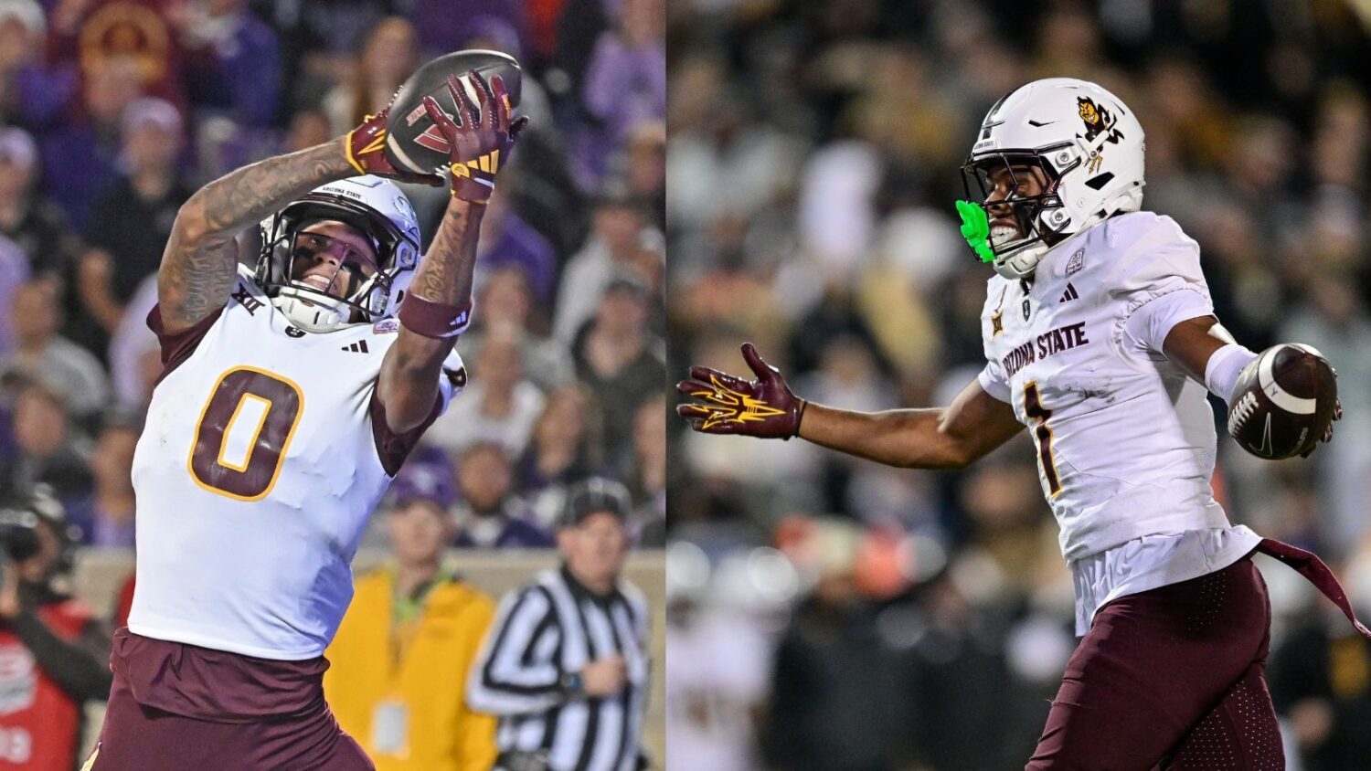 jordyn tyson keith abney first round mock draft PFF ASU Cardinals...