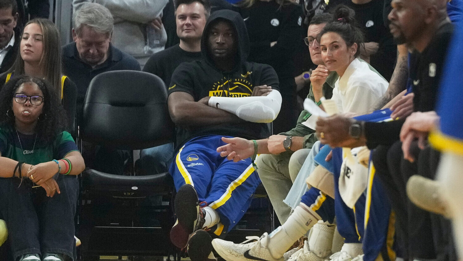 Golden State Warriors forward Jonathan Kuminga...