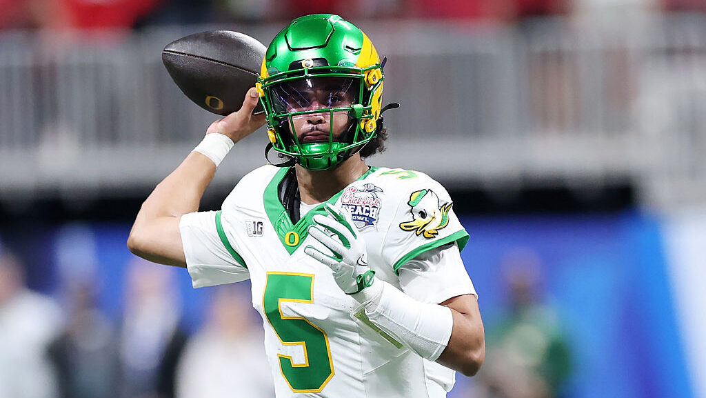 Dante Moore on Wednesday announced his intentions to enter the 2026 NFL Draft and leave Oregon....