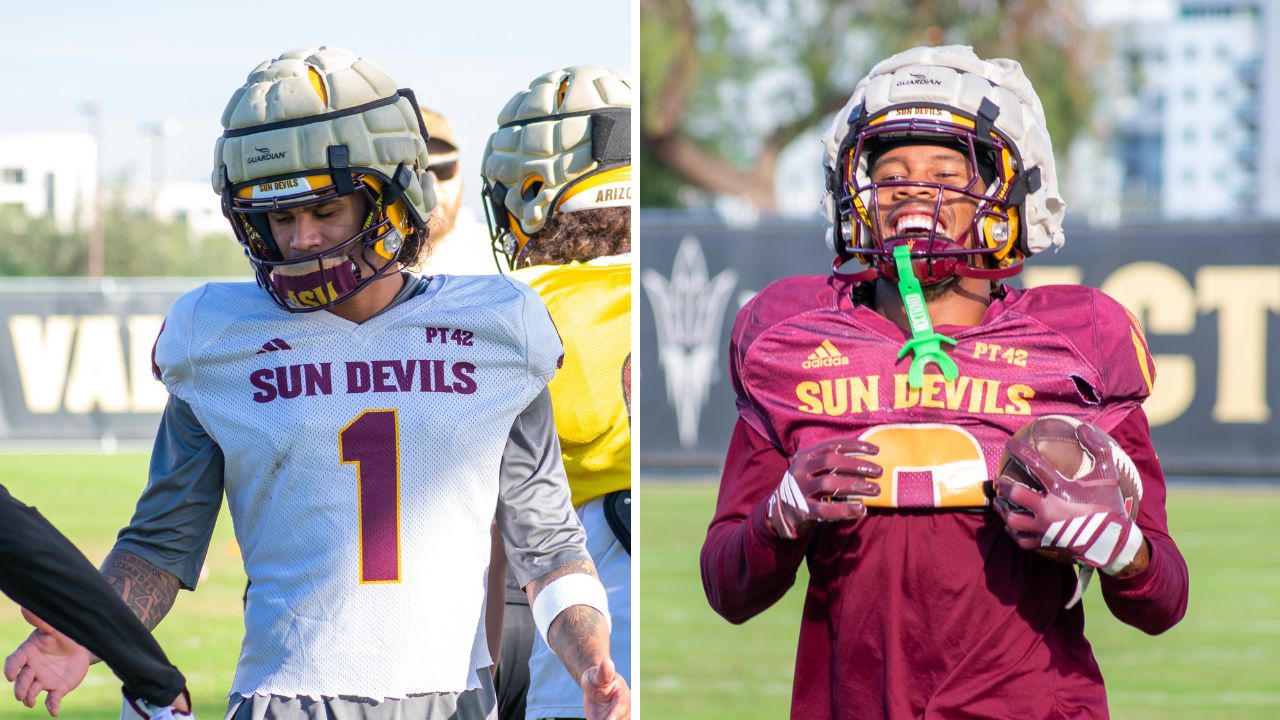Jordyn Tyson (left) and Keith Abney II (right)...