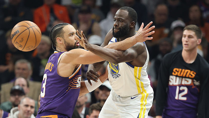 Suns' Dillon Brooks and Warriors' Draymond Green...