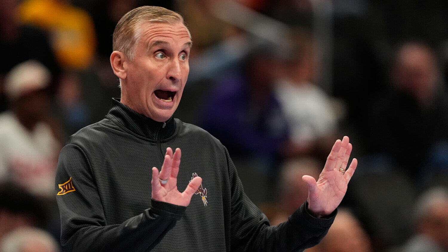 ASU's Bobby Hurley at the Big 12 Tournament...