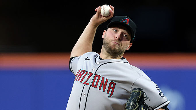 Corbin Burnes #39 of the Arizona Diamondbacks...