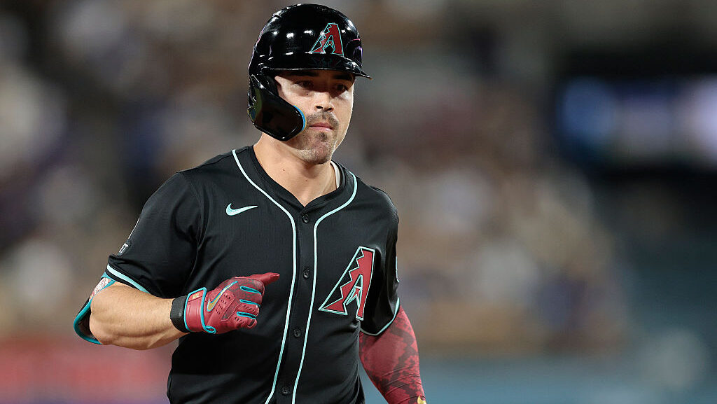 Corbin Carroll #7 of the Arizona Diamondbacks...