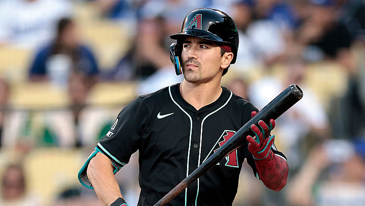 Corbin Carroll #7 of the Arizona Diamondbacks...