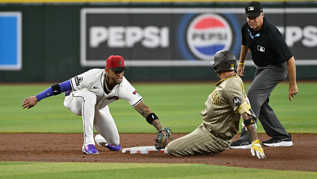 Ketel Marte #4 of the Arizona Diamondbacks...