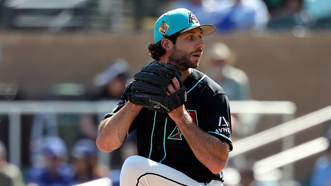 Pitcher Zac Gallen #23 of the Arizona Diamondbacks...