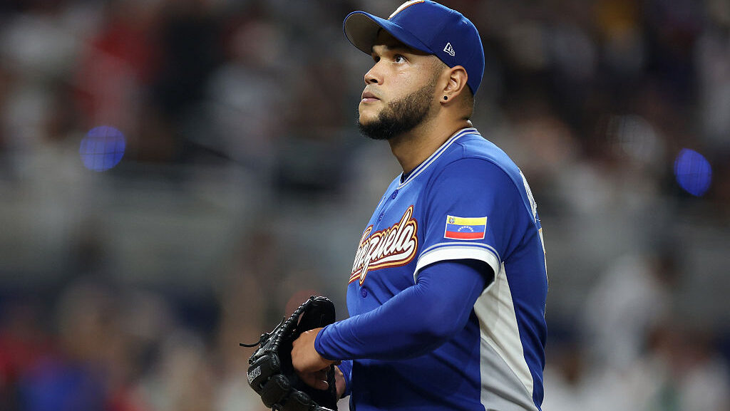 Eduardo Rodriguez #52 of Team Venezuela and Diamondbacks...