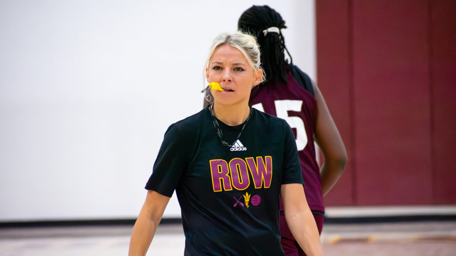 ASU women's basketball coach Molly Miller...