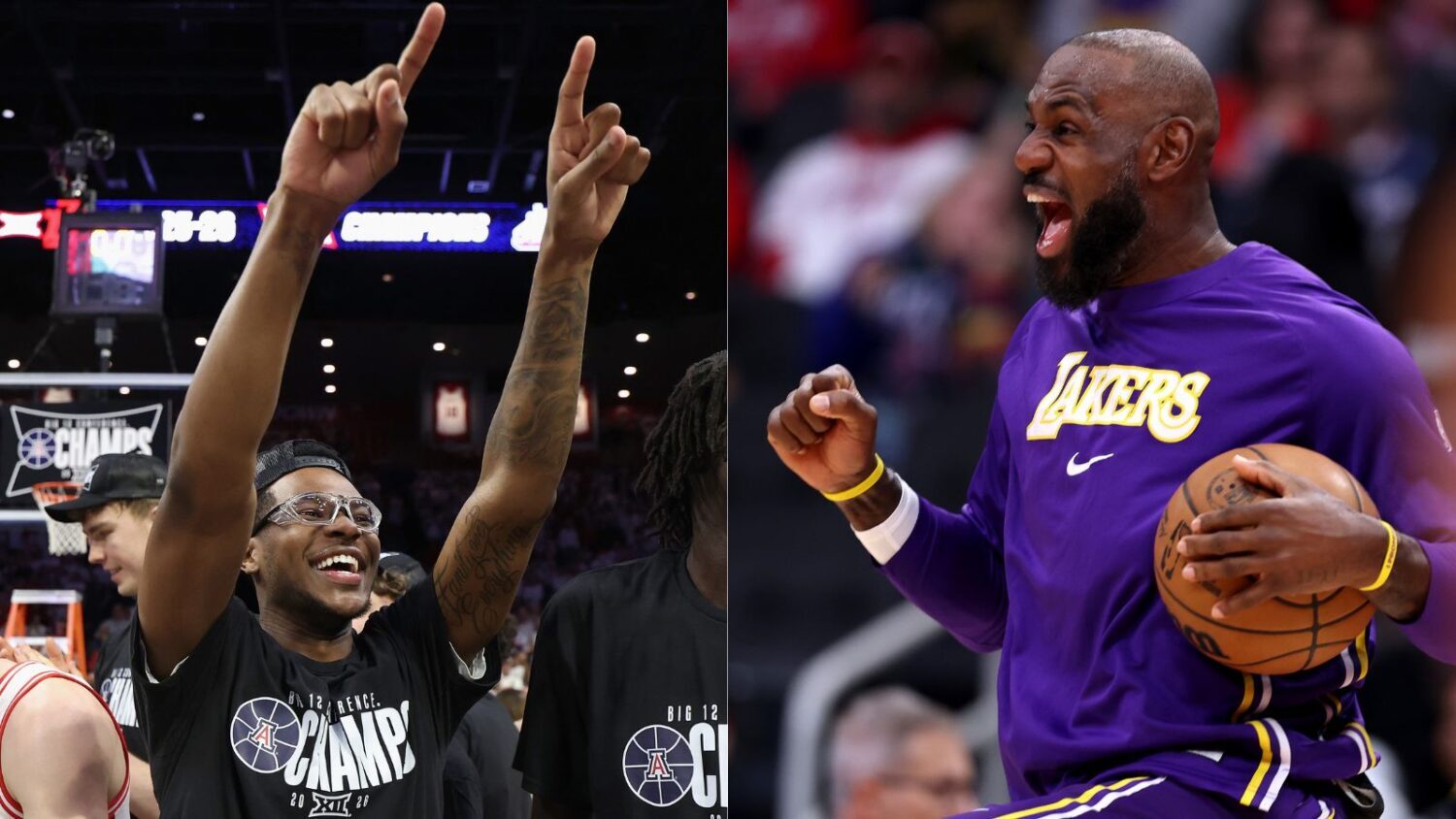 LeBron James Arizona NCAA Tournament rooting for Wildcats Bryce James...