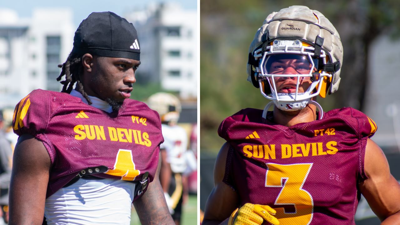ASU receivers Omarion Miller and Reed Harris are among the biggest standouts early in spring camp....