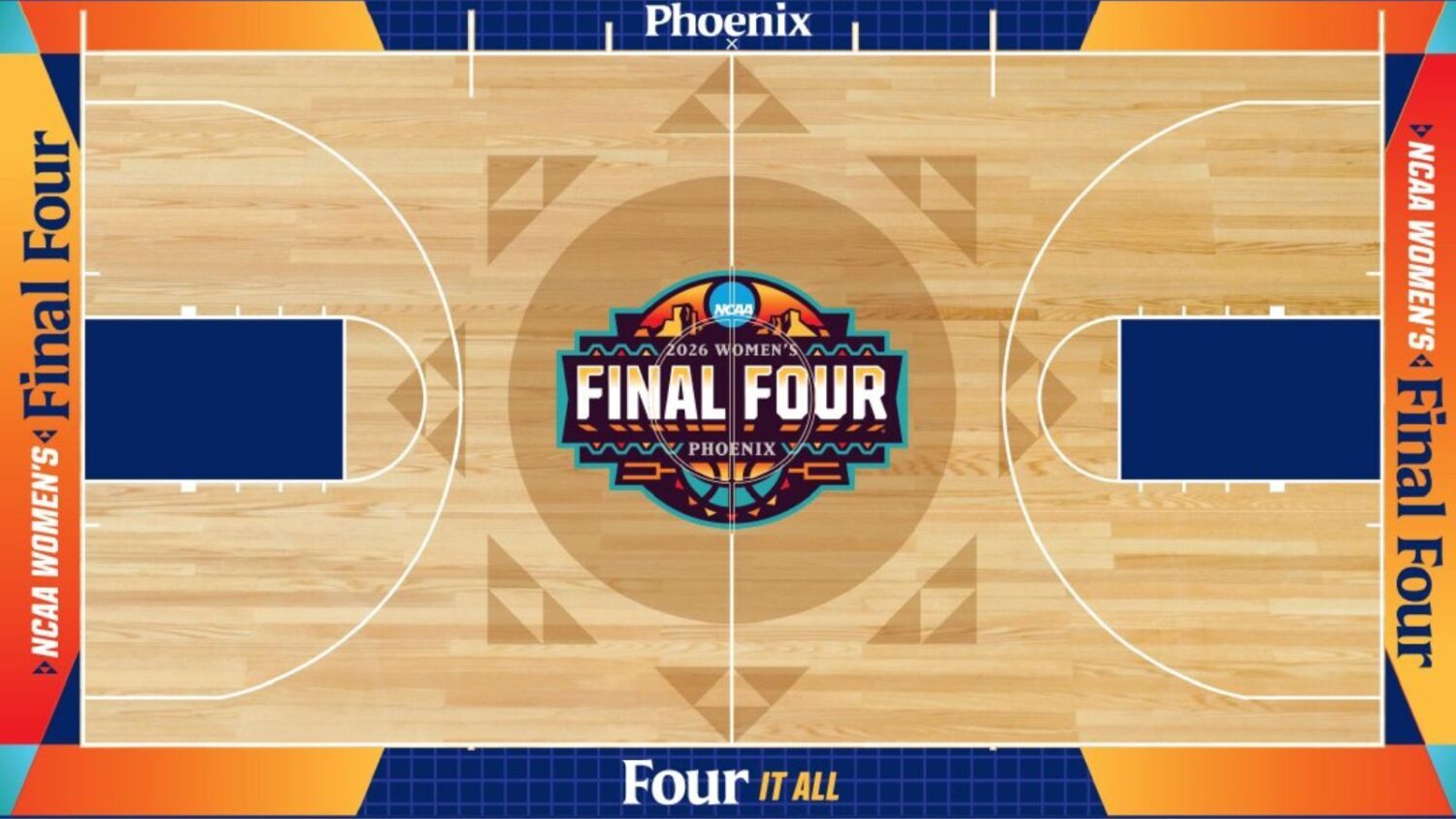 Women's Final Four 2026 NCAA Tournament court Phoenix...