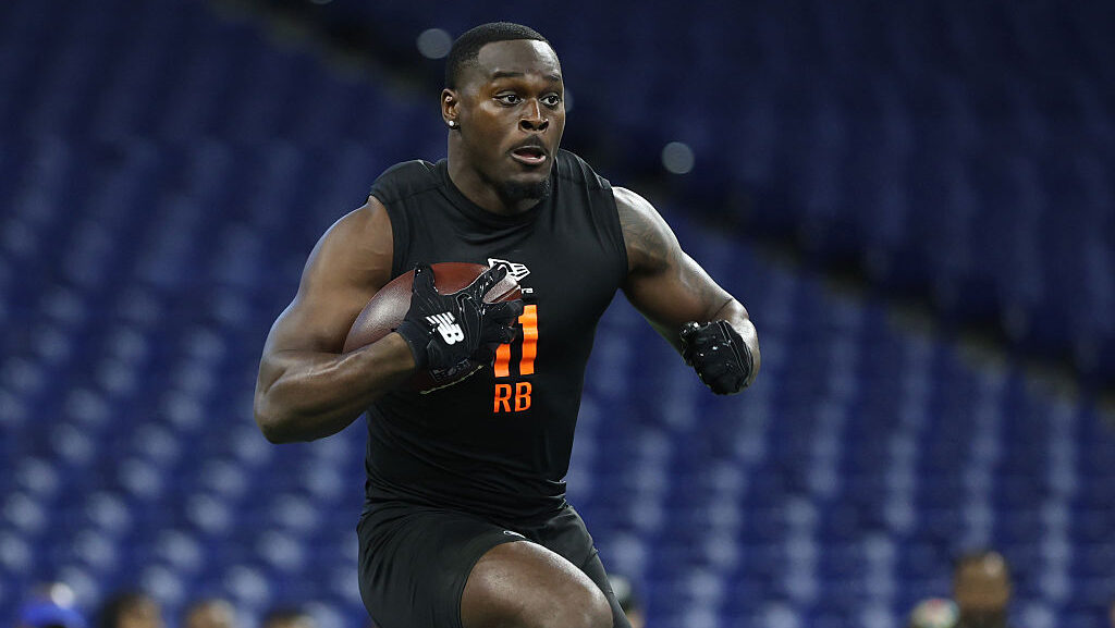 Jeremiyah Love at NFL Draft Combine...