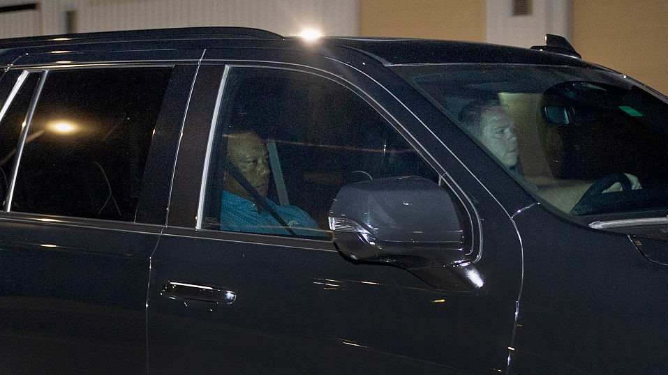 Tiger Woods following his car crash...