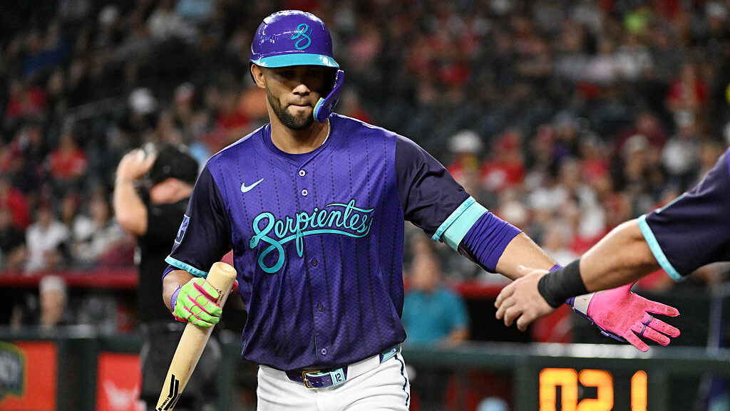 Lourdes Gurriel Jr #12 of the Arizona Diamondbacks...