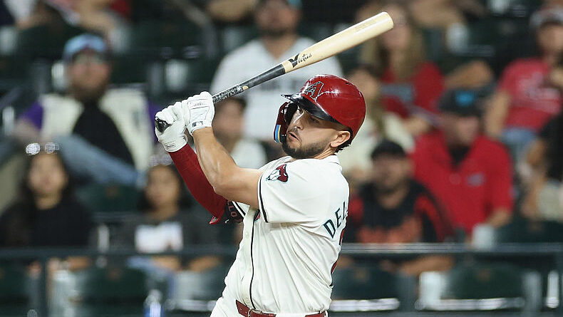 Adrian Del Castillo #25 of the Arizona Diamondbacks...