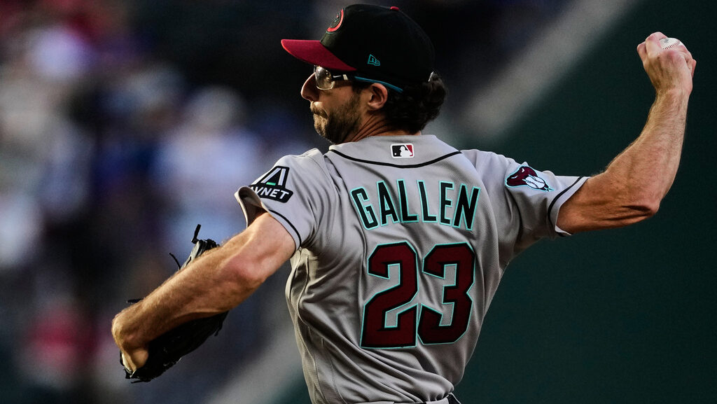 Arizona Diamondbacks pitcher Zac Gallen...