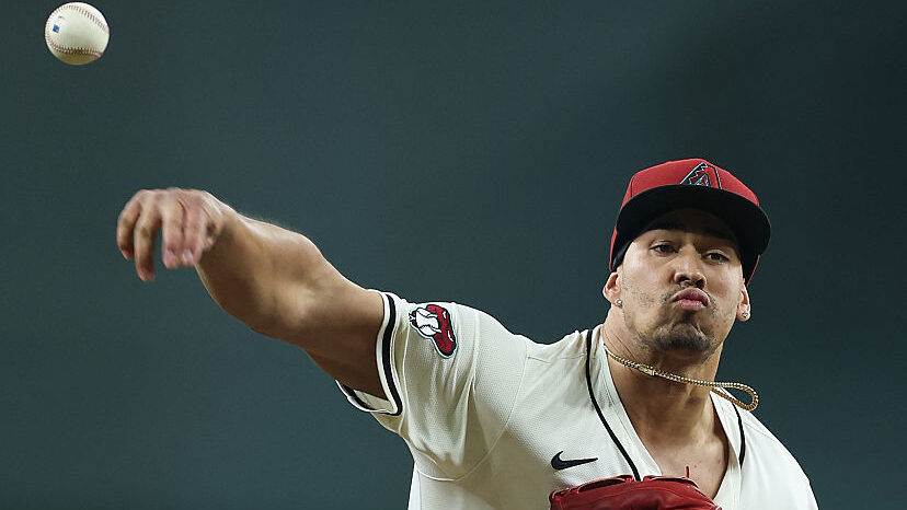 Relief pitcher Justin Martinez #63 of the Arizona Diamondbacks...