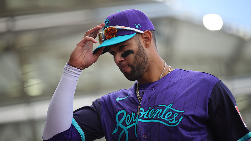 Lourdes Gurriel Jr. #12 of the Arizona Diamondbacks...