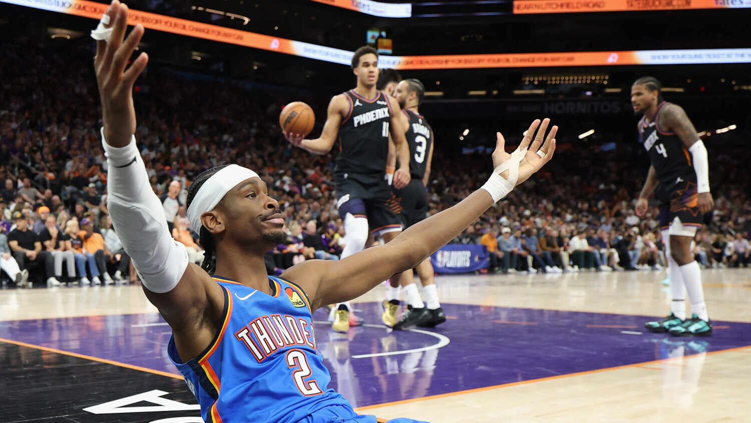 Flopping NBA Thunder eradication Suns Devin Booker...