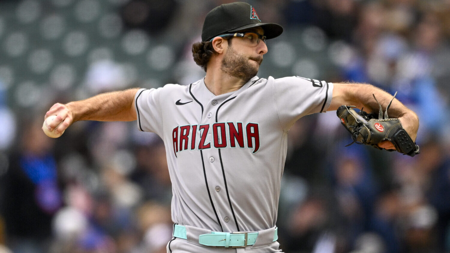 Zac Gallen #23 of the Arizona Diamondbacks at Wrigley Field on May 01, 2026 in Chicago, Illinois. (...