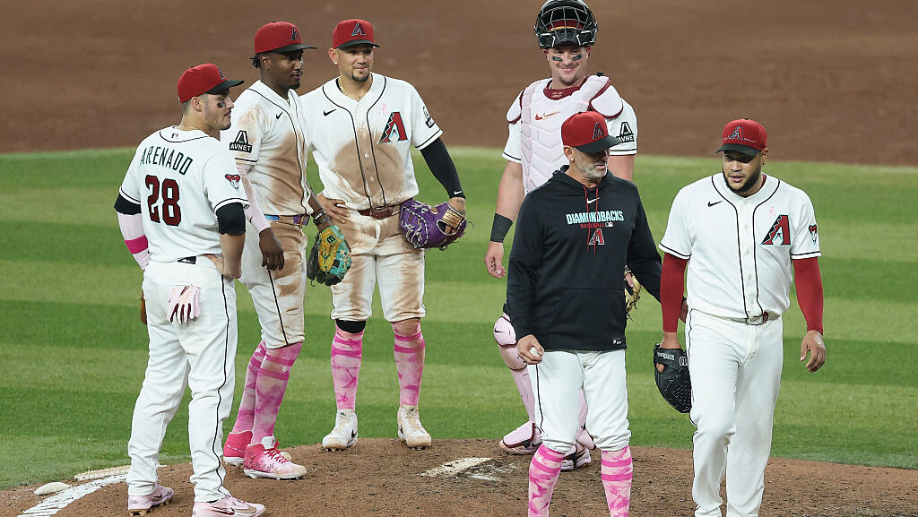 Starting pitcher Eduardo Rodriguez #57 of the Arizona Diamondbacks...