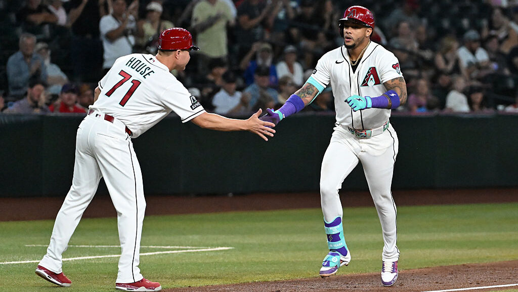 Ketel Marte #4 of the Arizona Diamondbacks...