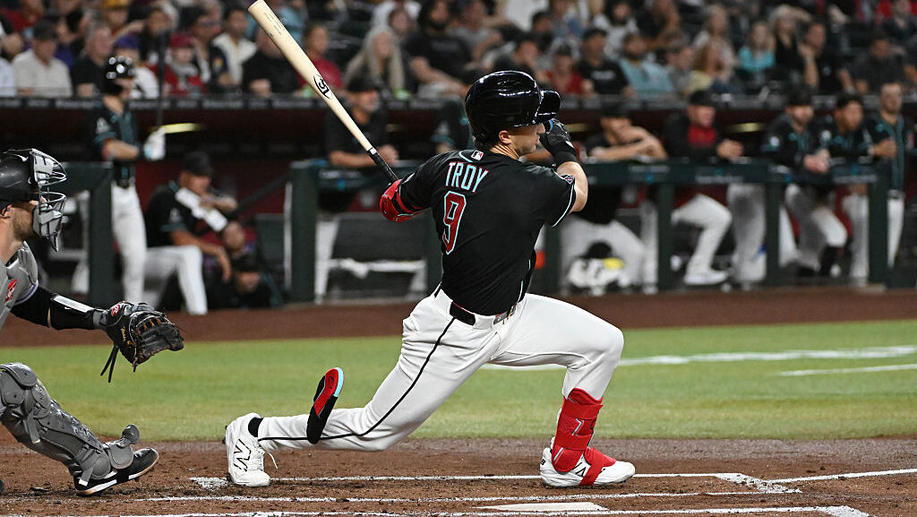Tommy Troy #9 of the Arizona Diamondbacks...