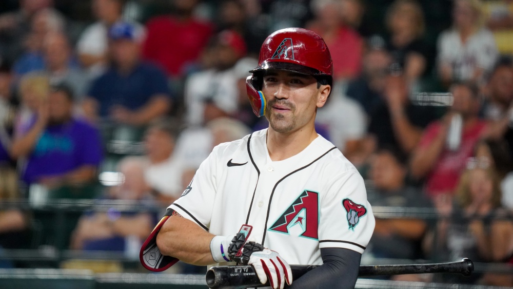 Arizona Diamondbacks RF Corbin Carroll smiling, June 17, 2026 (Jeremy Schnell/Arizona Sports)...