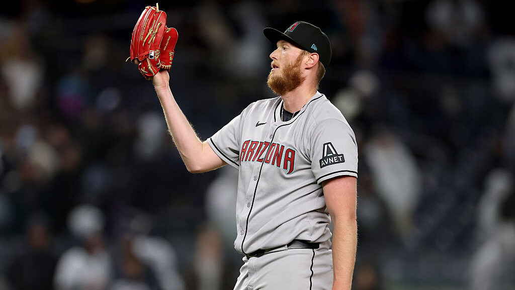 A.J. Puk #33 of the Arizona Diamondbacks...