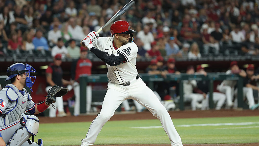 Jordan Lawlar #10 of the Arizona Diamondbacks...