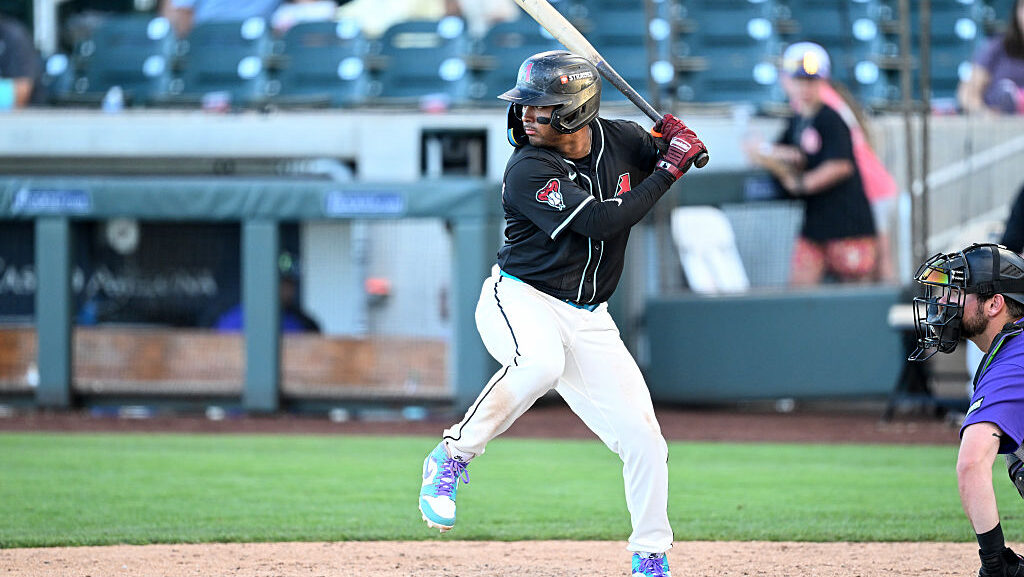 Kayson Cunningham #6 of the Arizona Diamondbacks...