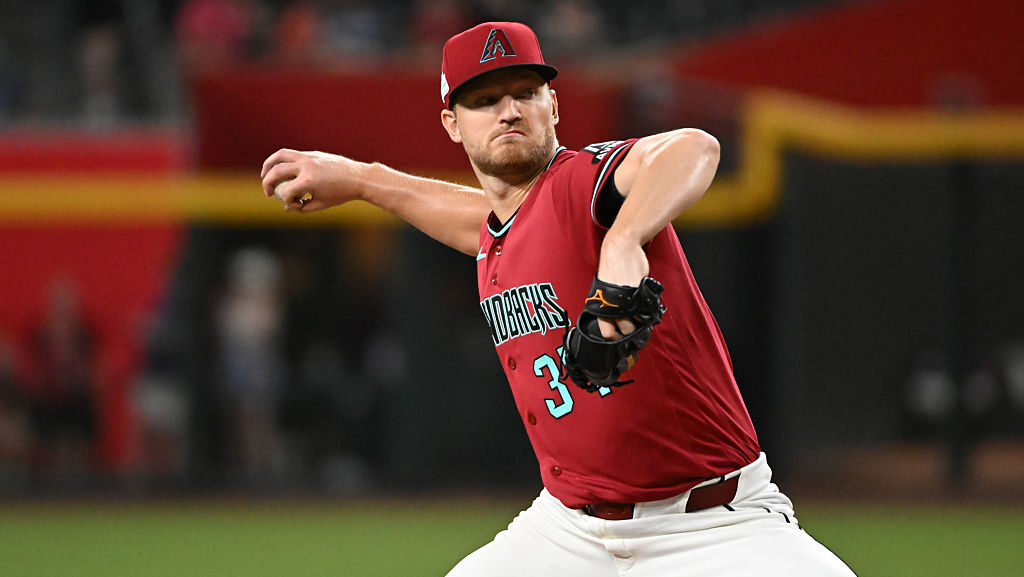 Michael Soroka #34 of the Arizona Diamondbacks...