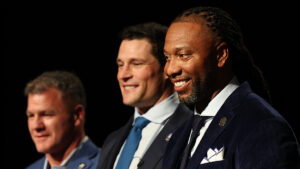 Larry Fitzgerald’s Hall of Fame speech is ready, and he’s excited for the moment with his son