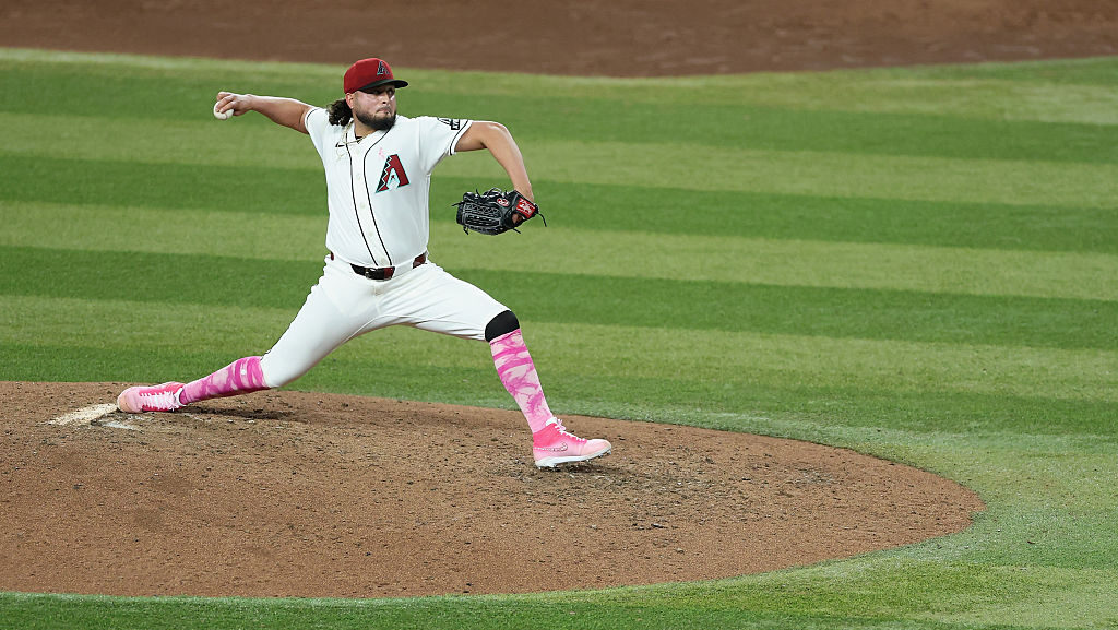 Relief pitcher Juan Morillo #62 of the Arizona Diamondbacks...