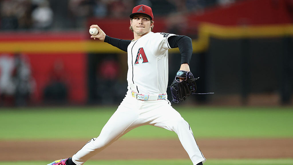 Relief pitcher Drey Jameson #99 of the Arizona Diamondbacks...