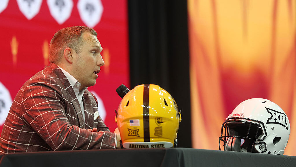 Head coach Kenny Dillingham of the Arizona State Sun Devils...