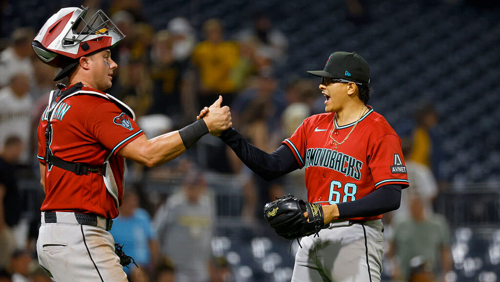 Gerardo Carrillo #68 of the Arizona Diamondbacks...