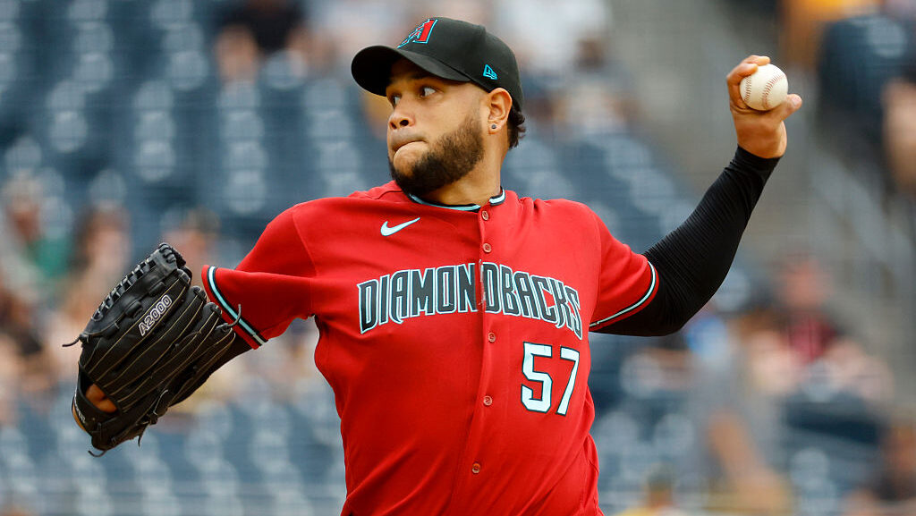 Eduardo Rodriguez #57 of the Arizona Diamondbacks...
