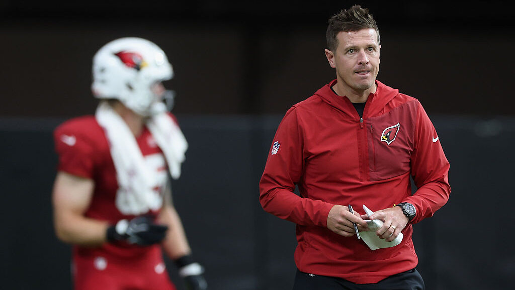 Head coach Mike LaFleur of the Arizona Cardinals...