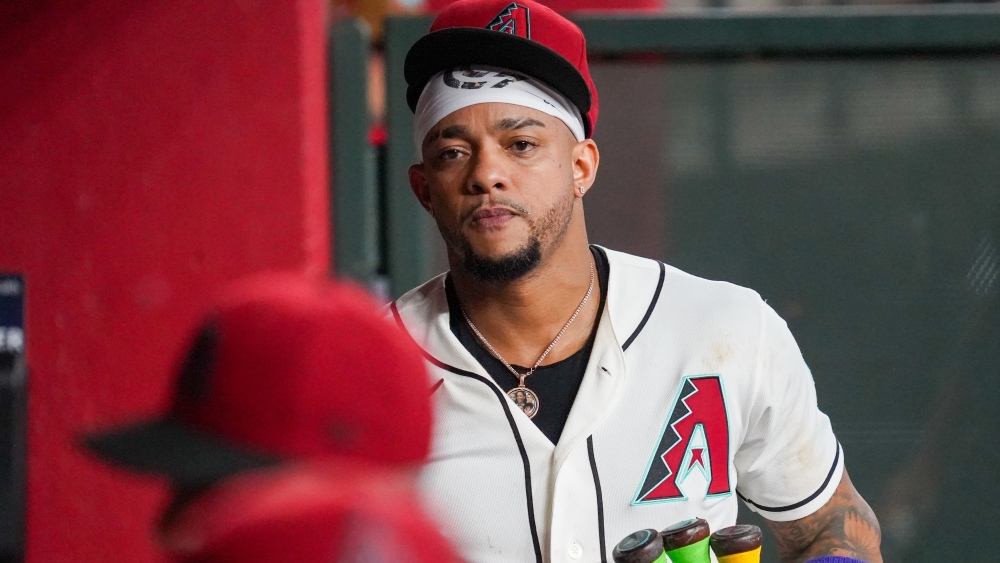 Arizona Diamondbacks 2B Ketel Marte in dugout after loss vs. Philadelphia Phillies, August 31, 2026 (Jeremy Schnell/Arizona Sports)