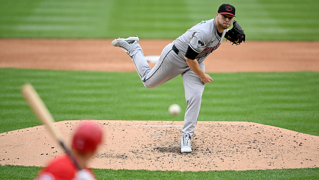 Corbin Burnes #39 of the Arizona Diamondbacks...