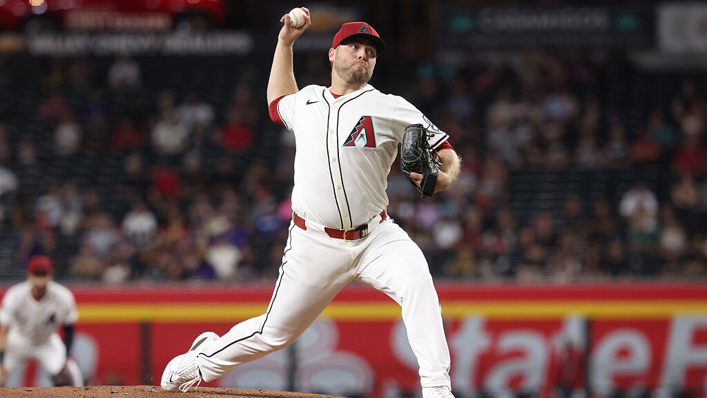 Corbin Burnes #39 of the Arizona Diamondbacks...
