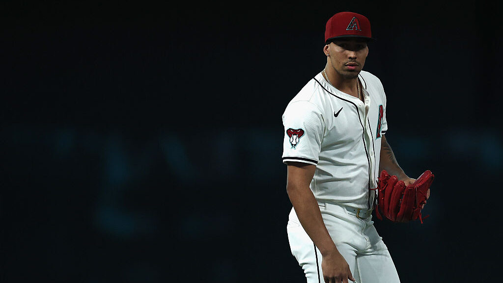 Relief pitcher Justin Martinez #63 of the Arizona Diamondbacks...