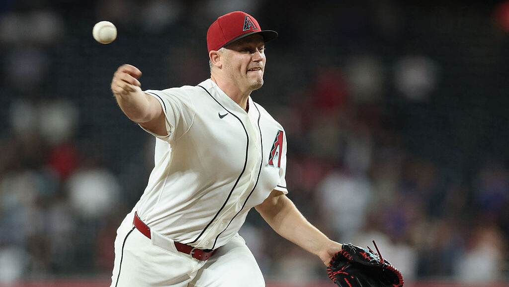 Relief pitcher Paul Sewald #38 of the Arizona Diamondbacks...